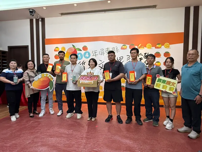 ▲今年得獎的愛文芒果將於5月24日進軍台北希望廣場舉行限量快閃展售。（圖／屏東縣府提供）