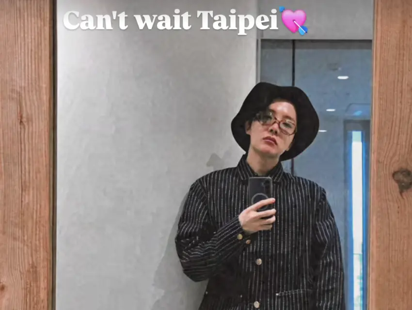 ▲BTS（防彈少年團）成員j-hope（鄭號錫）出來台開演唱會，直呼等不及吃美食。（圖／j-hope IG）