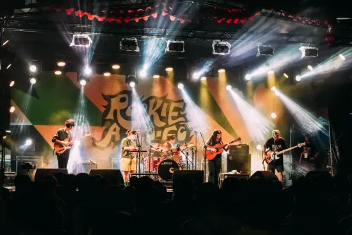 ▲日本樂團ålborg在搖滾台中與富士搖滾合作的rookie-a-gogo-stage帶來精采演出。（圖／市府提供）