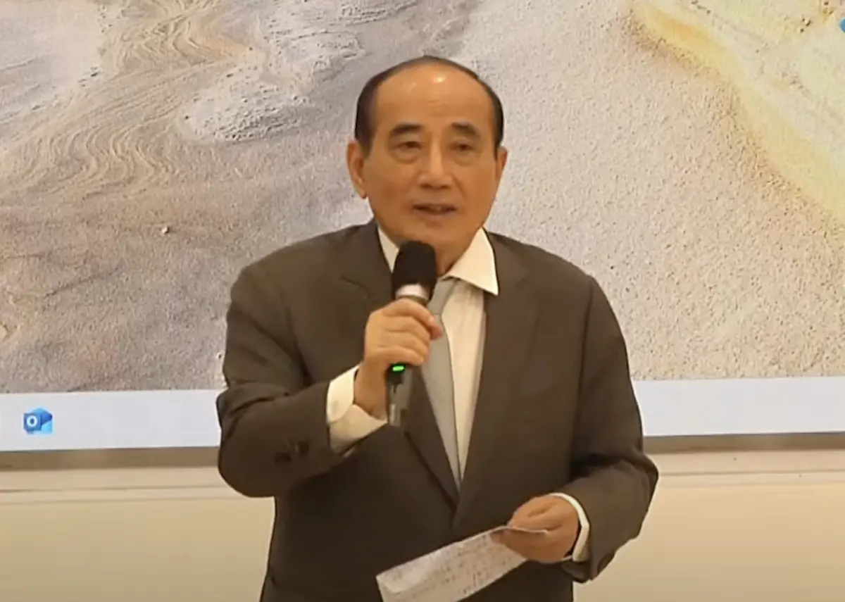 ▲前立法院長王金平赴東海大學擔任講座教授，大談行政院統刪中央給地方政府一般性補助款25%議題。（圖／翻攝畫面）