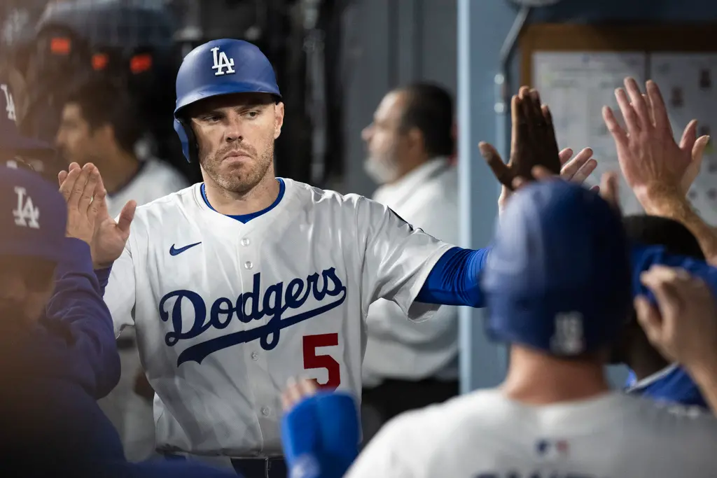 ▲道奇主砲Freddie Freeman對於球隊釋出2位老將感到難過，也公開分享過去的奪冠回憶，並強調可以理解球團做法，但仍舊很難過。（圖／美聯社／達志影像）