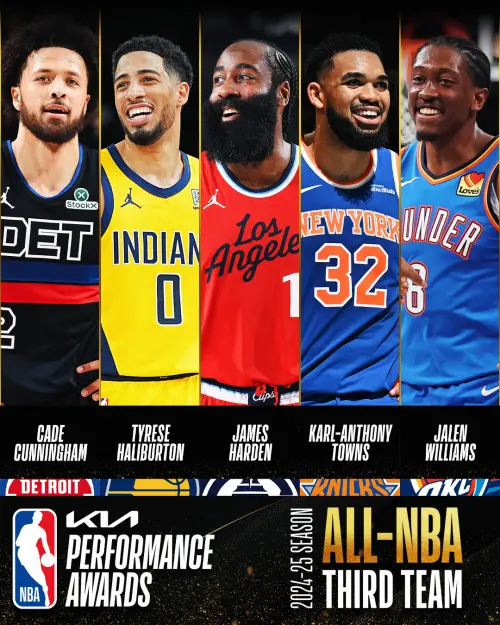 NBA最佳陣容:年度第三隊 ▲NBA最佳陣容:年度第三隊。(圖/取自NBA X)