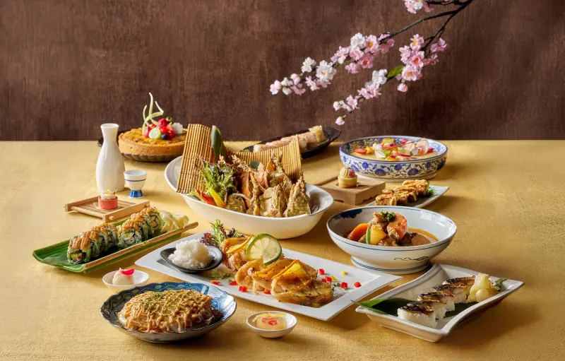 ▲台北福華大飯店的自助餐廳「彩虹座」不僅日前大降價，還將於6月1日推出 「匠味日本：47都道府縣名饌之約」，6月底前還有「平日限定兩人同行一人半價」活動。（圖／台北福華提供）