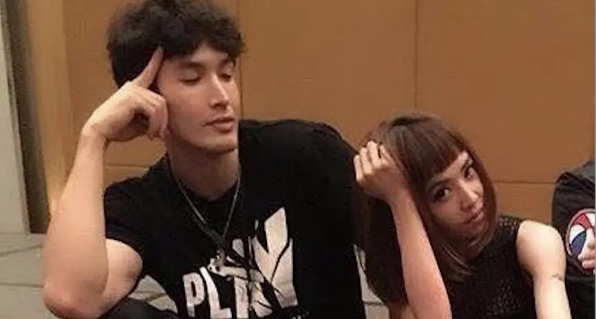 ▲歌手蔡依林（右）唯一公開認愛的對象，就是混血男模錦榮（左），不過兩人在2016年分手，分手後錦榮陸續與日籍混血模Akemi及韓裔單親女星Kirstin Leigh交往，感情話題不斷。（圖／翻攝自蔡依林臉書）