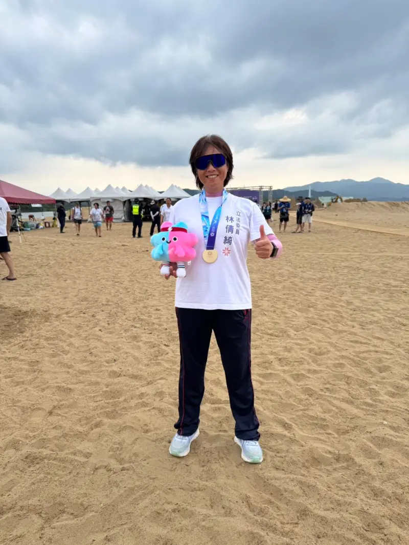 ▲國民黨立委林倩綺參加世壯運帆船項目「單人雷射輻射型（ILCA 6）女子組」，最後還勇奪金牌，成績優異。（圖／林倩綺提供）