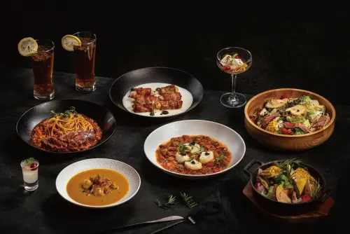 ▲煙波集團新推出一泊二饗住房專案，全台八間館別餐廳將各別全新推出雙人和四人分饗餐，匯聚「美國極黑和牛」和「西班牙伊比利黑豚」等食材。（圖／煙波集團提供）