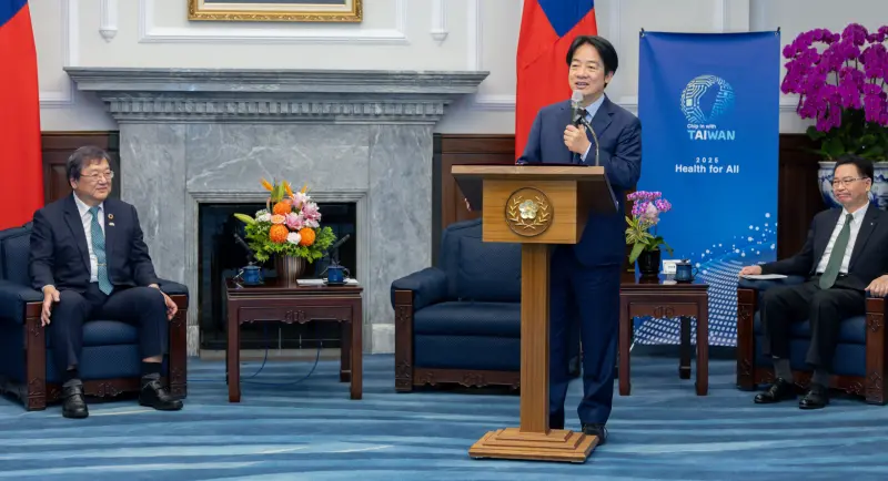 ▲總統賴清德今（24）日接見「世衛行動團」。（圖／總統府提供）