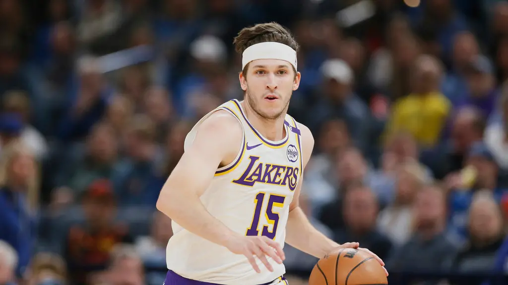 ▲湖人Austin Reaves拒絕2200萬美元年薪延長，恐提前離隊。（圖／美聯社／達志影像）