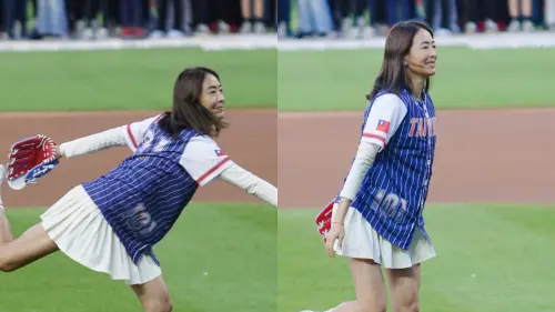 ▲賈永婕在MLB投手丘上開出漂亮一球。(圖/賈永婕的跑跳人生 臉書) ▲賈永婕在MLB投手丘上開出漂亮一球。(圖/賈永婕的跑跳人生 臉書)