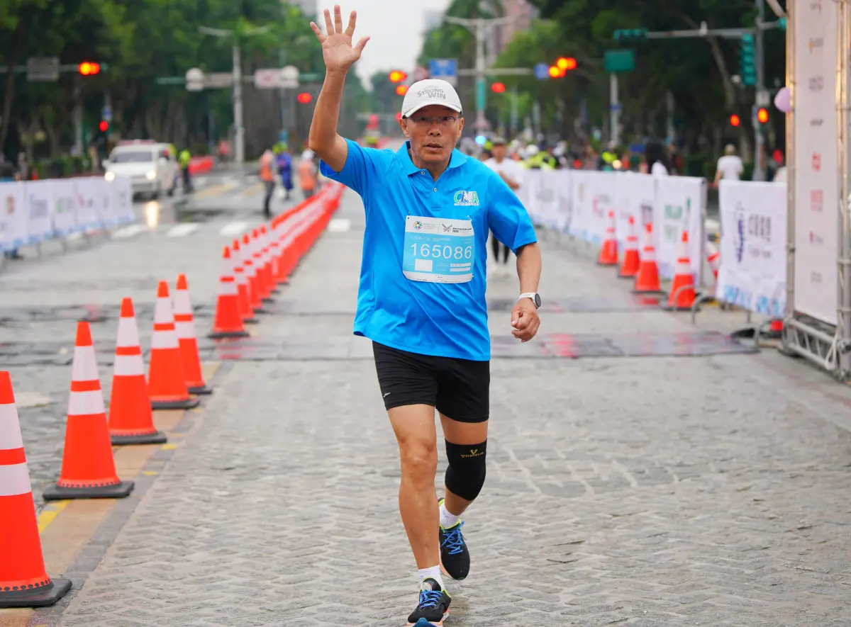 ▲「馬拉松之父」盧瑞山以2小時11分29秒完賽，完美展現運動家精神。（圖／世壯運執委會提供）