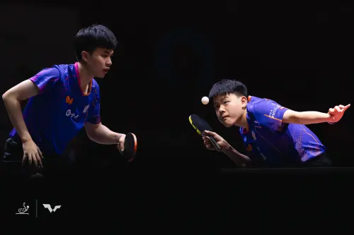 ▲林昀儒、高承睿前2戰先後爆冷擊敗中國男雙組合，25日台灣時間凌晨1點30分出戰世界排名第一的法國Felix Lebrun、Alexis Lebrun「Lebrun兄弟檔」，激戰四局後以3：1晉級男雙金牌戰，將在今日下午17點正面對決日本男雙第一組合篠塚大登、戶上隼輔。（圖／取自ITTF）