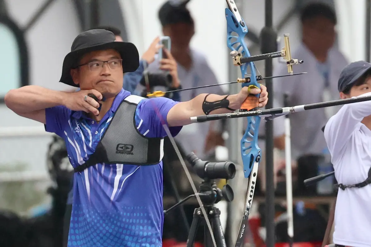 ▲射箭老大哥陳詩園為世壯運，睽違15年再踏上賽場。（圖／世壯運執委會提供）