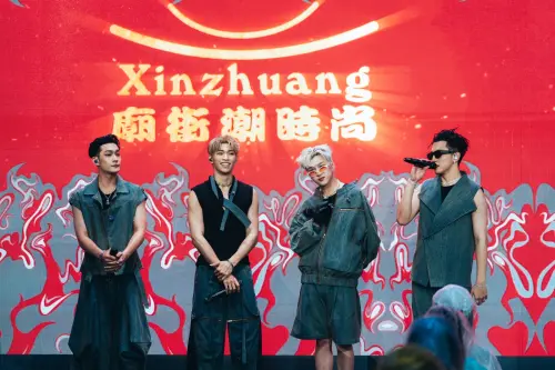 人氣男子團體壓軸登場,身穿新穎的廟街時尚服飾演出。 ▲人氣男子團體壓軸登場,身穿新穎的廟街時尚服飾演出。