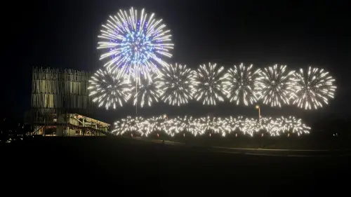 ▲世壯運閉幕煙火長達4分半，圖為2025世壯運閉幕煙火模擬圖。（圖／新北市政府提供）