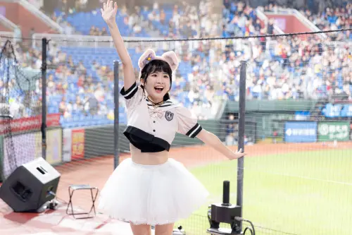 沈珈妤的日系造型,相當可愛。(圖/樂天桃猿提供) ▲沈珈妤的日系造型,相當可愛。(圖/樂天桃猿提供)