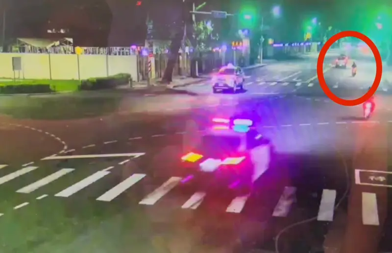 ▲高雄謝姓女子騎機車違規不配合警方攔查，繼續闖紅燈、蛇行。（圖／警方提供）