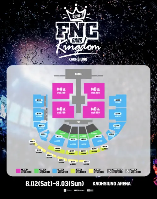 ▲「2025 FNC BAND KINGDOM」座位圖公開。（圖／FNC官網）