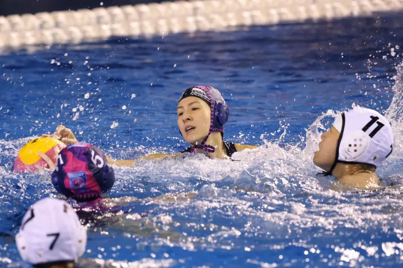 ▲知名主播夏嘉璐今日在2025雙北世壯運挑戰水球項目，生涯首度參賽直呼不容易，但她感謝這次機會讓她突破舒適圈，體驗全新運動領域。（圖／世壯運執委會提供）