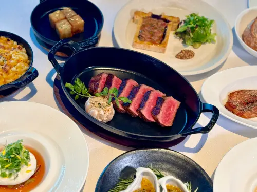 教父牛排進駐台北漢來大飯店!獨賣Newport美牛 商業午餐1480元 ▲Newport牧場乾式熟成紐約客牛排(10oz)3500元。(圖/記者蕭涵云攝)