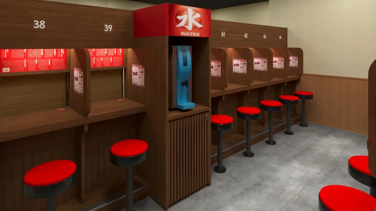 ▲一蘭拉麵「台灣台北本店」迎接8週年將內裝翻新，宣布6月12日重新開幕。粉絲發現「每個座位的飲用水龍頭修改成飲水機」，納悶「喝水還要站起來排隊裝水喔」恐增用餐困擾。對此，業者也回應了。（圖／一蘭拉麵提供）