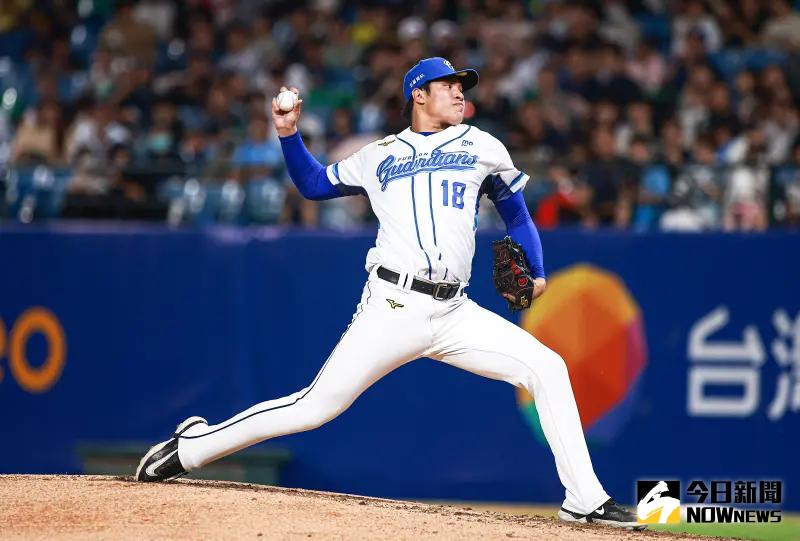 ▲富邦悍將先發投手黃保羅本戰開局就挨三分砲，但後續回穩，繳出6局7K，並將失分控制在4分，順利拿下本季第2勝。（圖／記者葉政勳攝 ,2025.05.27）