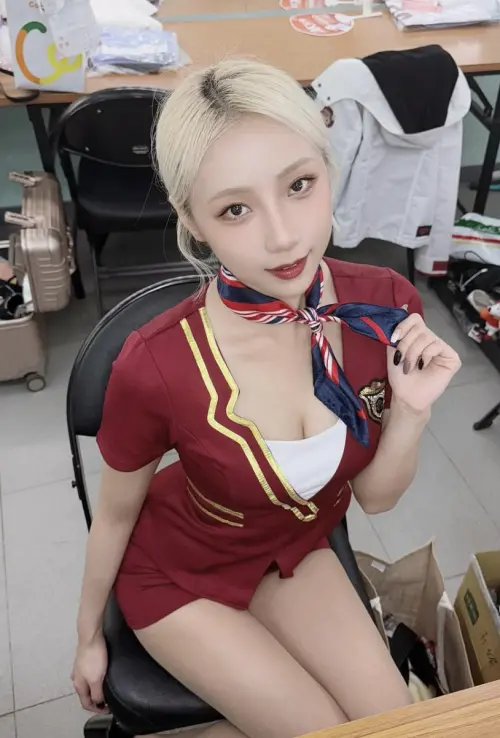 ▲卉妮穿上空姐制服，一樣很性感。（圖／摘自IG）