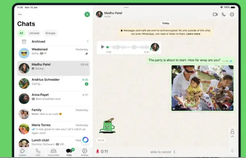 ▲果粉等了15年，WhatsApp終於可以在iPad上下載專屬App使用。（圖／翻攝官網）