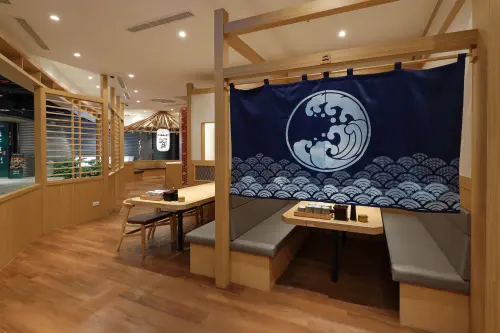 ▲南港LaLaport「承知助by合點壽司」116坪，提供110席（板前12席）座位。（圖／合點壽司提供）