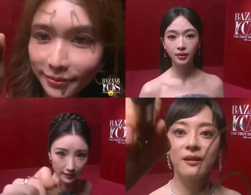 ▲紅毯「鏡頭簽名」畫面太真實！林志玲都快扛不住（圖／翻攝自微博）