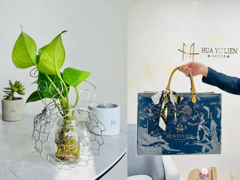 ▲華友聯Hito共學館的永續概念課程帶住戶發揮創意，將交屋紙袋改造成環保手提袋，回收玻璃瓶改造成質感盆器，增添生活的樂趣。 （圖／品牌提供）