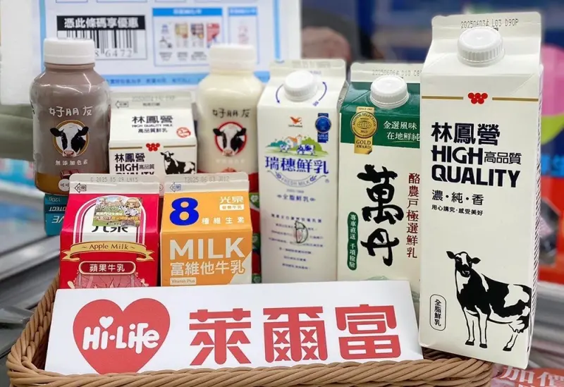 ▲6月1日世界牛奶日優惠，萊爾富指定牛奶4件75折，小瓶裝的鮮奶最低21元入手，還有APP來送禮，同價位指定936ml大罐牛奶20件1580元。（圖／萊爾富提供）
