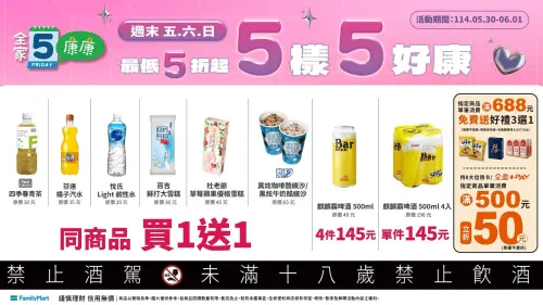 ▲「全家康康5」是5月30日至6月1日。(圖/業者提供) ▲「全家康康5」是5月30日至6月1日。(圖/業者提供)