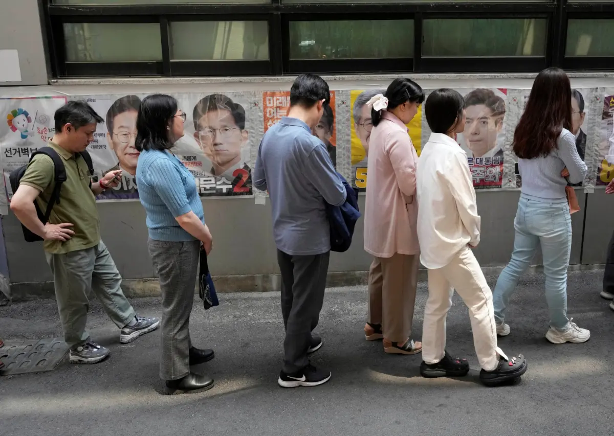 ▲韓國總統大選，29日開始提前投票。（圖／美聯社／達志影像）