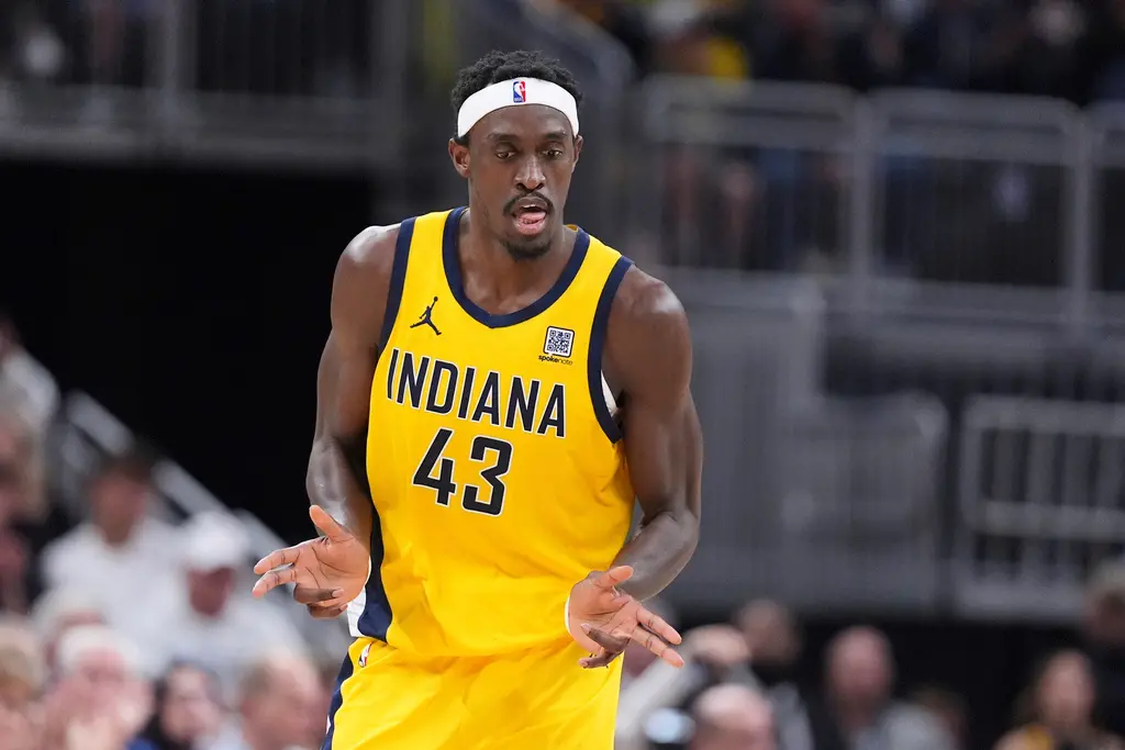 ▲在印第安那溜馬以94：111不敵紐約尼克，錯失在東區決賽G5晉級的機會後，Pascal Siakam在賽後記者會上情緒失控嗆記者，引起關注。（圖／美聯社／達志影像）