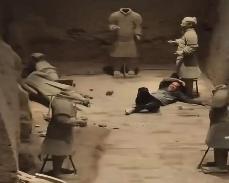 ▲中國陝西的秦始皇帝陵博物院，30日晚間發生蓄意破壞事件，涉事男子據悉患有精神方面的疾病，已被公安控制。（圖／翻攝自微博）