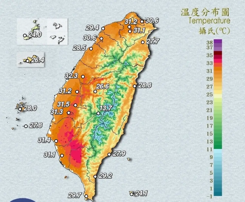 快訊／端午節烤蕃薯！氣象署發布「高溫特報」：飆破36度警戒區曝