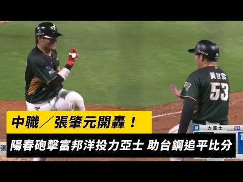 中職／張肇元開轟！陽春砲擊富邦洋投力亞士 助台鋼超前比分｜NOWnews