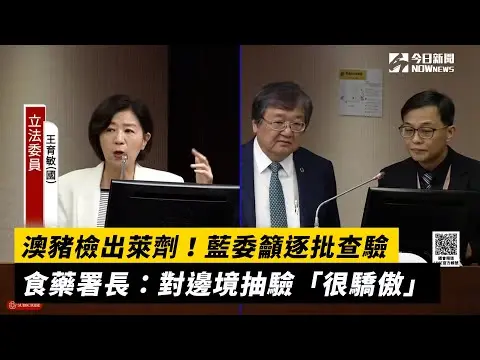 澳豬檢出萊劑！藍委籲逐批查驗　食藥署長：對邊境抽驗「很驕傲」｜NOWnews