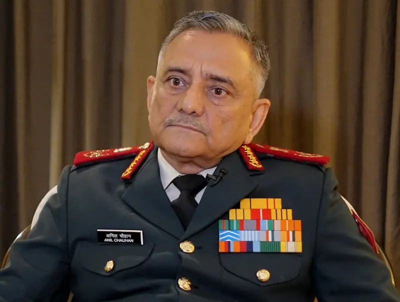 ▲印度國防參謀長邱漢(Anil Chauhan)。(圖/路透社/達志影像)