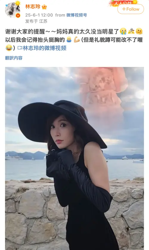 林志玲高EQ回應酸民。(圖/翻攝自林志玲微博) ▲林志玲高EQ回應酸民。(圖/翻攝自林志玲微博)