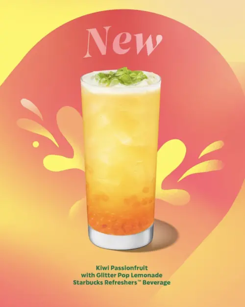 ▲星巴克新品「奇異果百香果爆爆檸檬星沁爽」即將開賣。（圖／翻攝自星巴克FB）