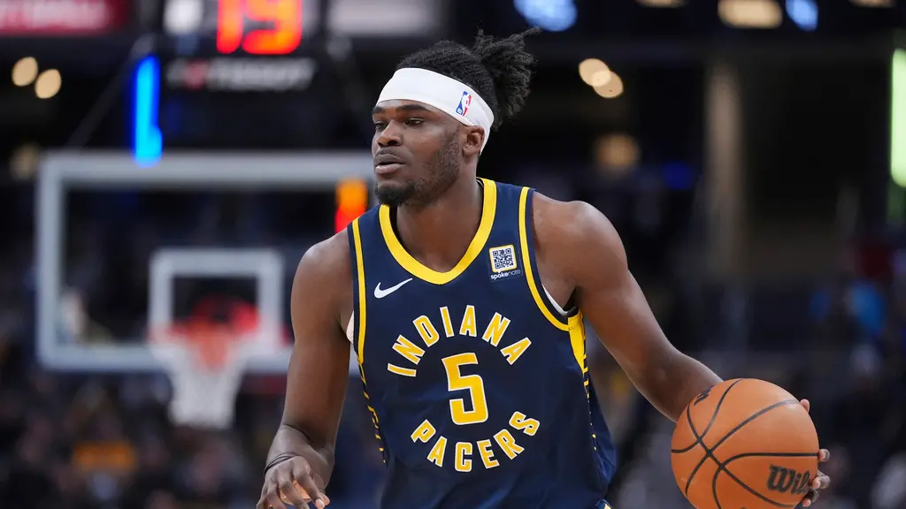 ▲印第安那溜馬年輕前鋒Jarace Walker將因右腳踝扭傷，缺席總冠軍系列賽前兩場比賽，甚至可能缺陣更久。（圖／美聯社／達志影像）