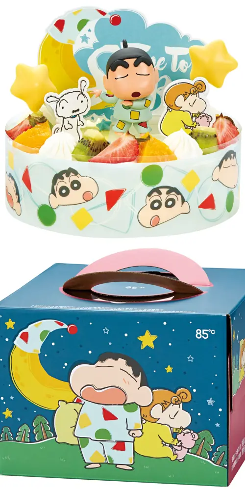 蠟筆小新周邊開搶!85度C公仔蛋糕 品田豬排咖哩、隱藏甜點一覽 ▲「蠟筆小新-睡夢王國大進擊」造型蛋糕售價750元。(圖/85度C提供)