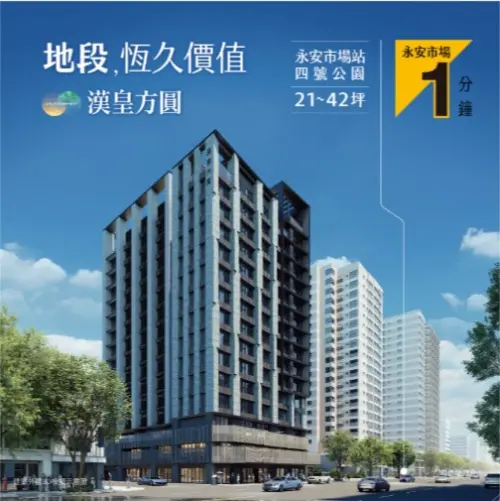 ▲漢皇方圓位於永安市場捷運站附近，鄰近四號公園，生活機能相當方便。（圖／翻攝自漢皇方圓臉書粉專）