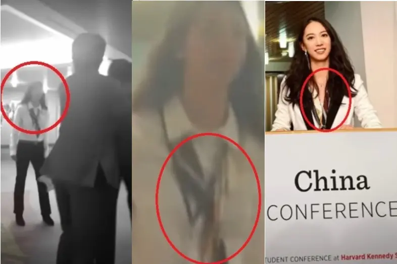 ▲哈佛中國女留學生蔣雨融因畢業生致詞引發許多討論,YouTube頻道好機車發現,蔣雨融竟是去年中國駐美大使謝鋒演講場合上,拖走抗議台裔美籍學生吳吳亭樺的幕後主使者。(圖/翻攝自好機車YouTube)