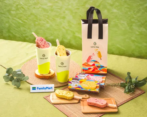 ▲Let’s Tea × Häagen-Dazs強強聯名 ，蜜桃果漾、芒果果漾仙女紅果香嚐鮮優惠價。（圖／全家提供）
