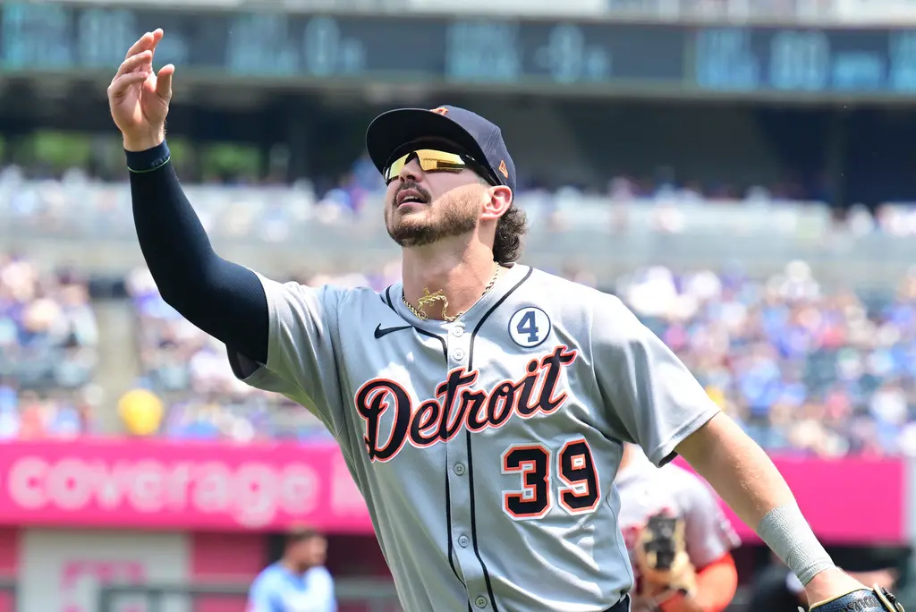 ▲底特律老虎靠著外野手Kerry Carpenter單場三轟的火爆表現，以及Dillon Dingler與Zach McKinstry攜手完成的幸運接殺，最終以13：1橫掃芝加哥白襪，目前以40勝21敗的戰績穩居全聯盟龍頭。（圖／美聯社／達志影像）