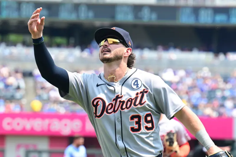 ▲底特律老虎靠著外野手Kerry Carpenter單場三轟的火爆表現，以及Dillon Dingler與Zach McKinstry攜手完成的幸運接殺，最終以13：1橫掃芝加哥白襪，目前以40勝21敗的戰績穩居全聯盟龍頭。（圖／美聯社／達志影像）