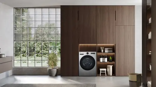 ▲LG AI免曬衣乾衣機搭載HeatPump熱泵除濕技術，可有效減少衣物縮水變形