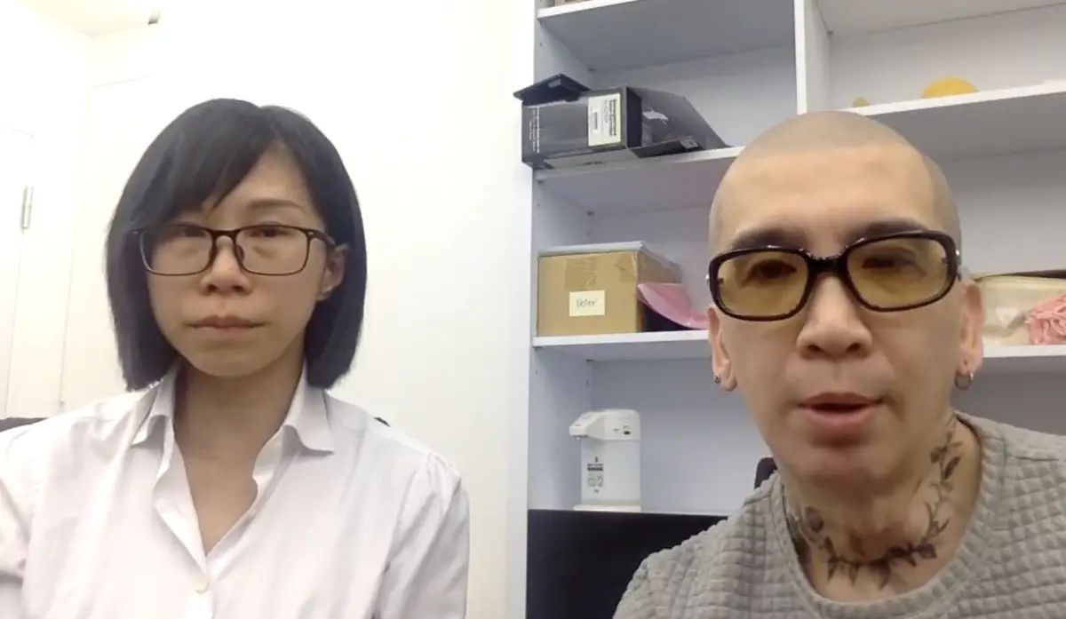 ▲網紅律師呂秋遠驚爆私生子爭議，孩子生母林姓律師（左）昨（2）日首度露面直播。（圖／取自作家H臉書）